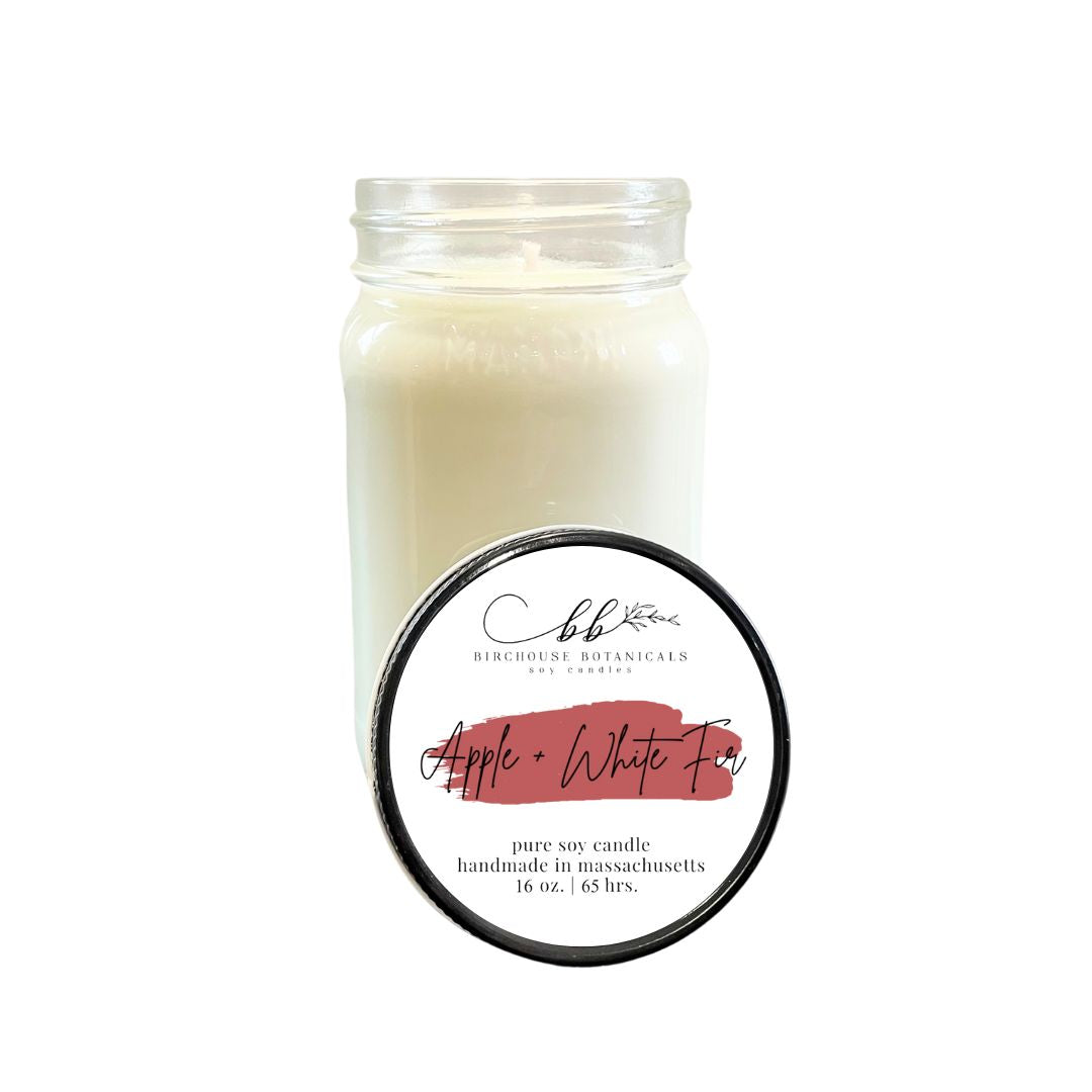 Apple & White Fir 16 oz. Soy Candle