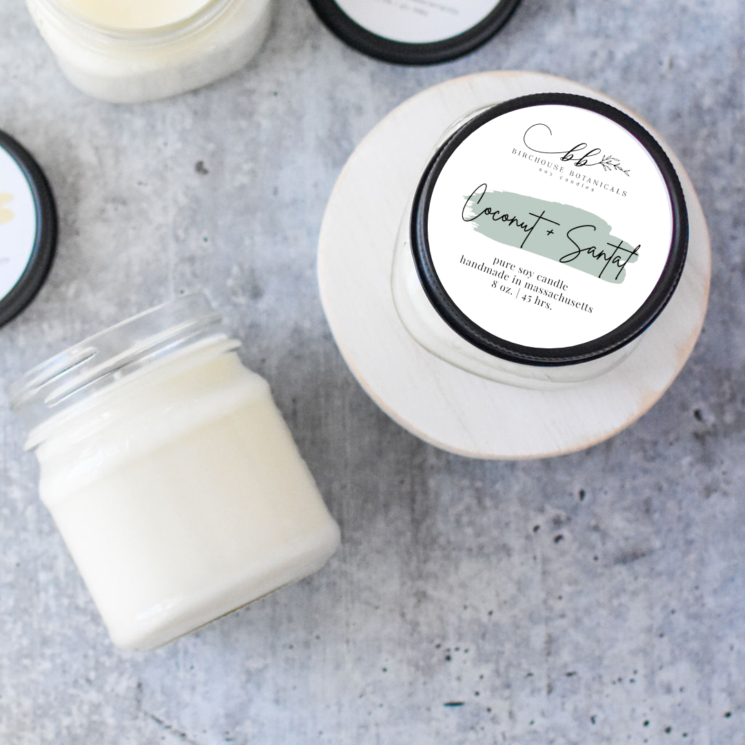 Coconut and Santal 8 oz. Soy Candle