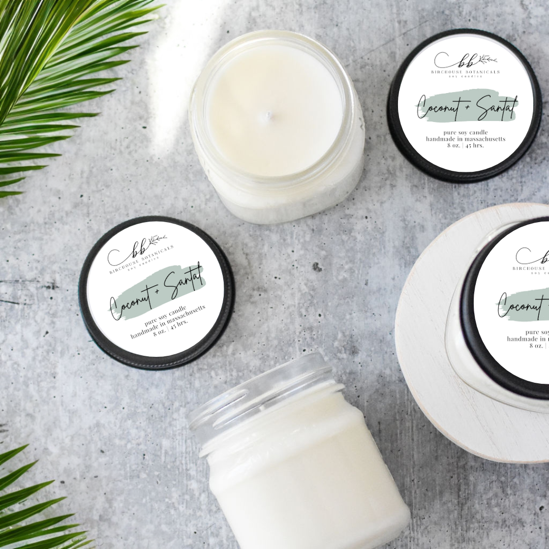 Coconut and Santal 8 oz. Soy Candle