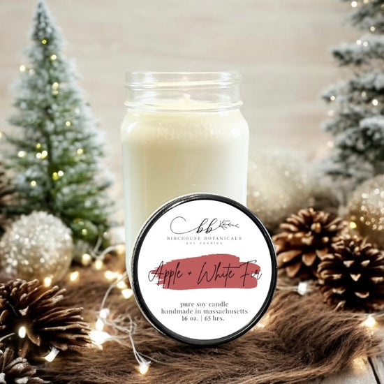 Apple & White Fir 16 oz. Soy Candle