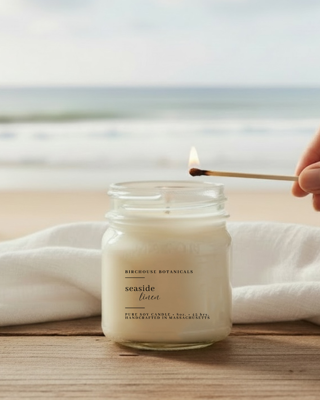 Seaside Linen 8 oz. Soy Candle