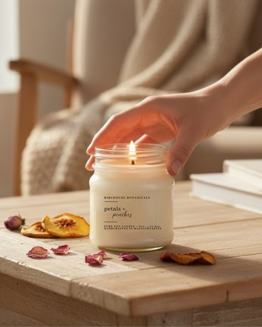 Petals & Peaches 8 oz. Soy Candle