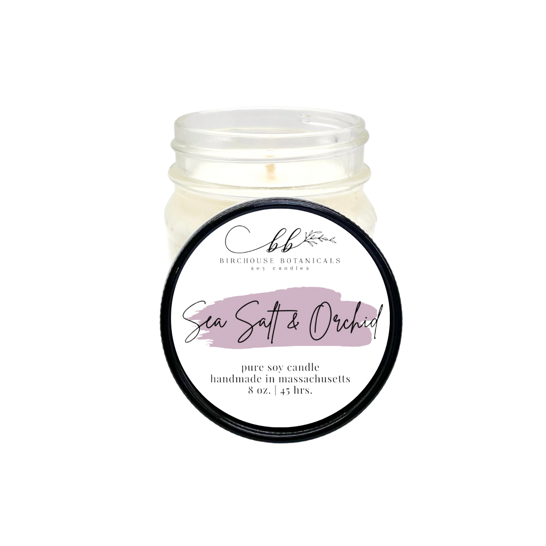 Sea Salt & Orchid 8 oz Soy Candle