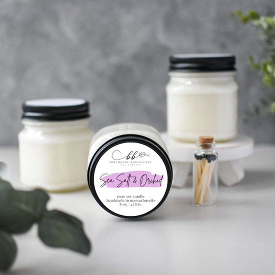 Sea Salt & Orchid 8 oz Soy Candle