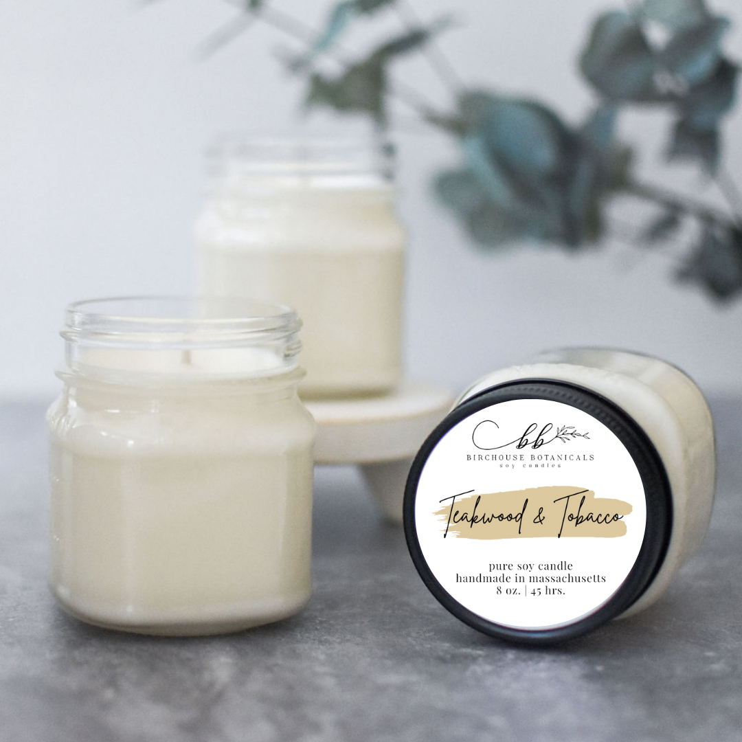 Teakwood & Tobacco 8 oz. Soy Candle